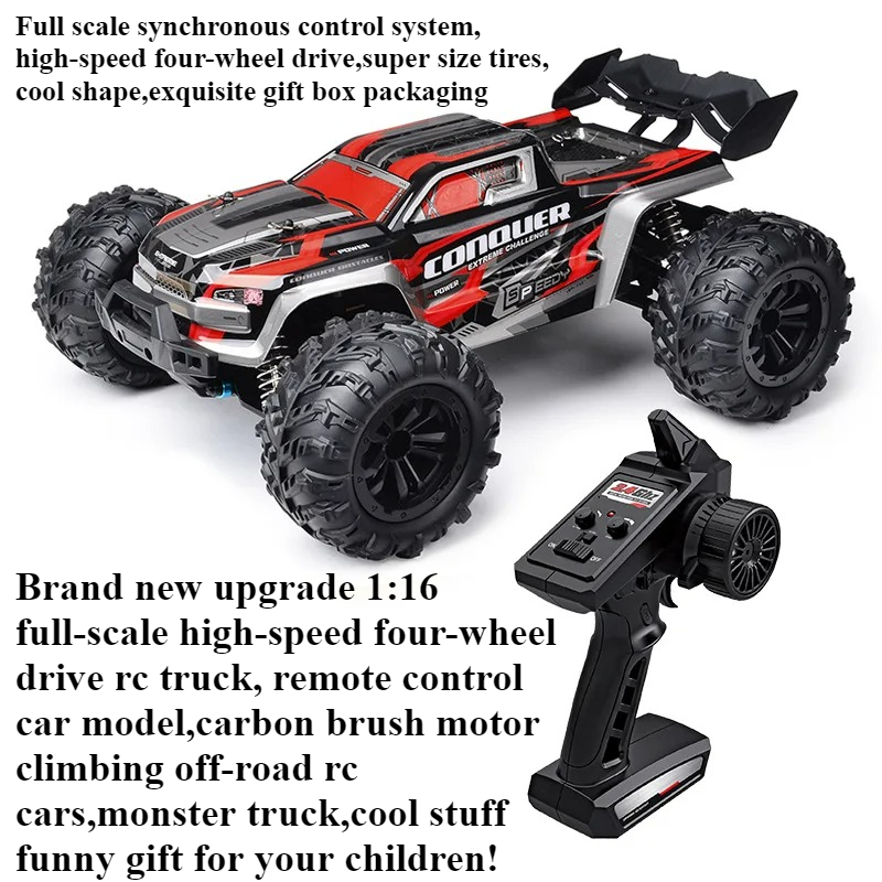 Running Gear Truck - クールなおもちゃの車 面白いギフト-かわいい 1:16 フルスケール高速4WD RCトラック、ブラシオフロードRCカー、モンスタートラック、子供向けおもちゃ