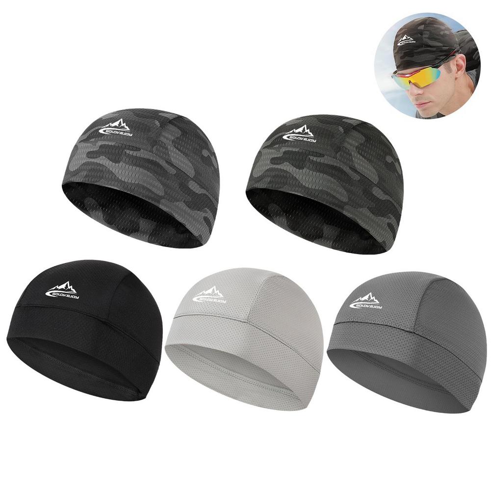 Running Gear Hat - 1/2個入り、夏用冷却サイクリングキャップ、日焼け防止、速乾性、ヘルメット用インナー、吸汗速乾、サイクリング、ランニング、バイク用帽子、男性用。