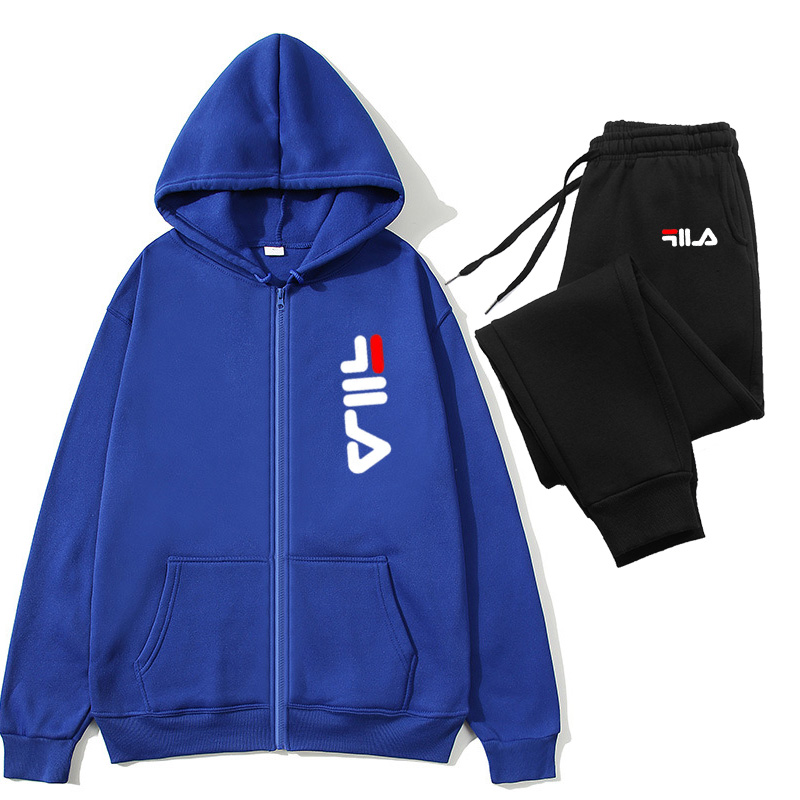 Running Gear For Men - メンズ2ピーストラックスーツ、ジッパーカーディガンジャケットとストライプスウェットパンツ、ファッショナブルな秋のランニング、フィットネス、バスケットボール、ジョギングウェア