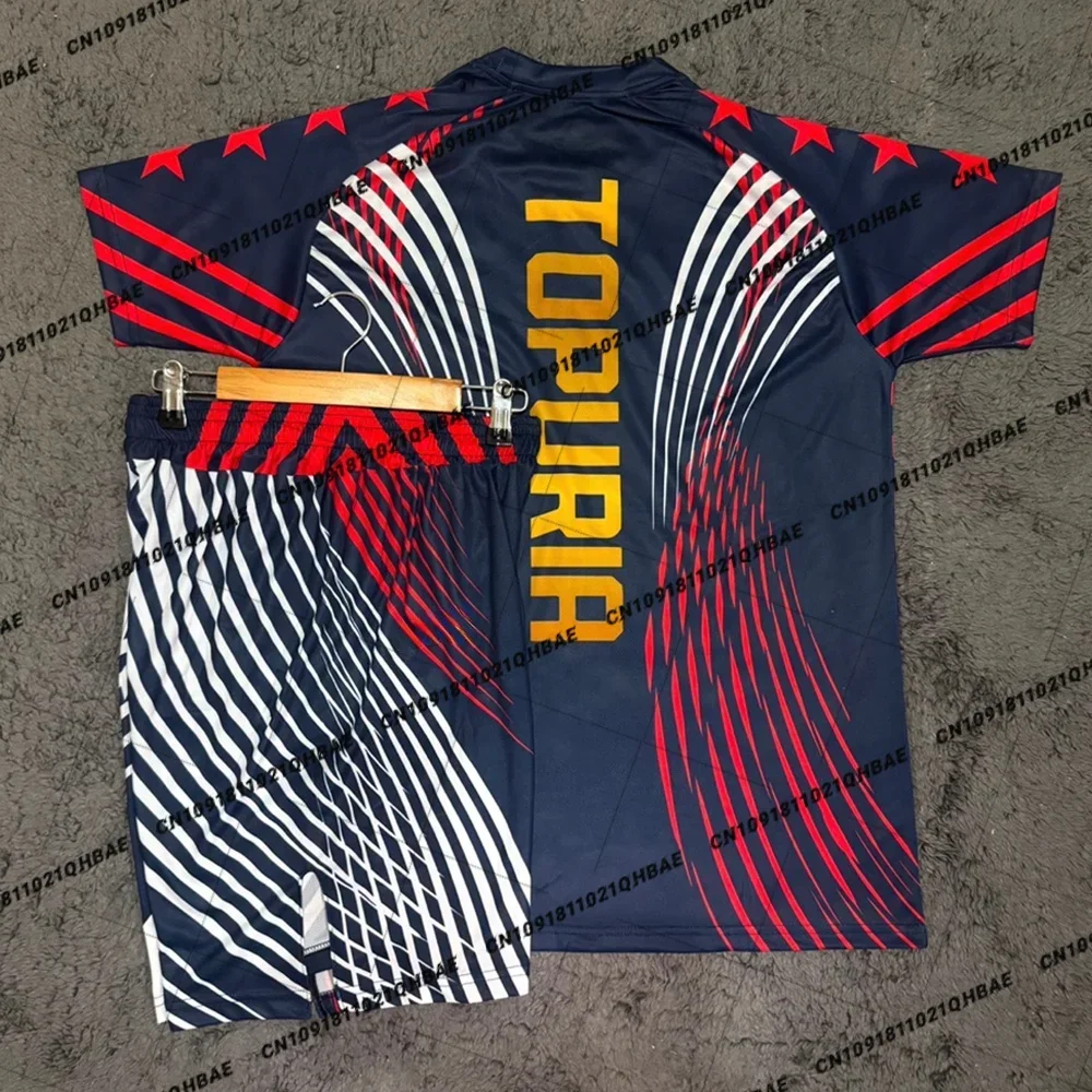 Running Gear For Men - サマートップボクサーMMA八角形ケージイリア・トプルヤTシャツショーツセットメンズスポーツトレーニングランニングセット速乾性ファイトセット