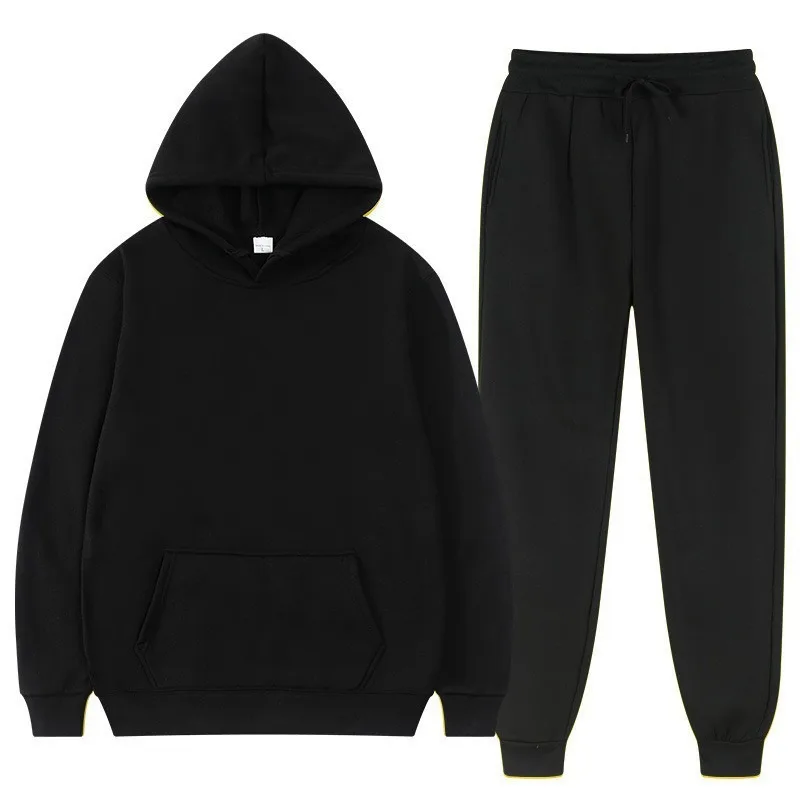 メンズトラックスーツ 2ピースセット フード付きスウェットシ - Running Gear For Men のレビューと価格