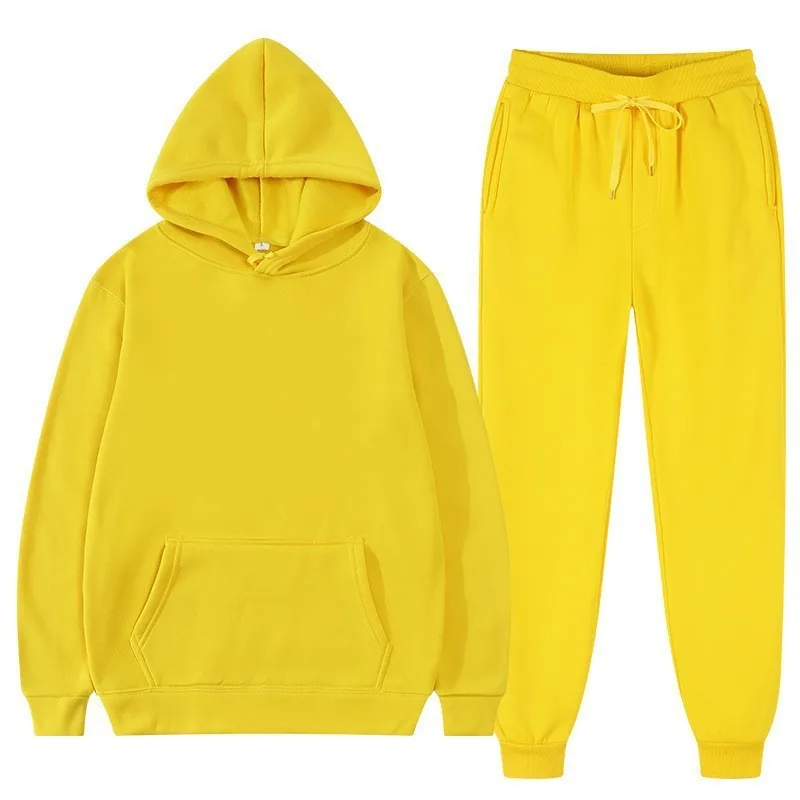 メンズトラックスーツ 2ピースセット フード付きスウェットシ - Running Gear For Men のレビューと価格