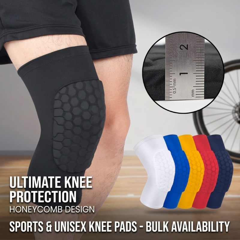 スポーツ用膝パッド、ハニカムデザインの男女兼用保護具、バスケ - Running Gear Knee のレビューと価格