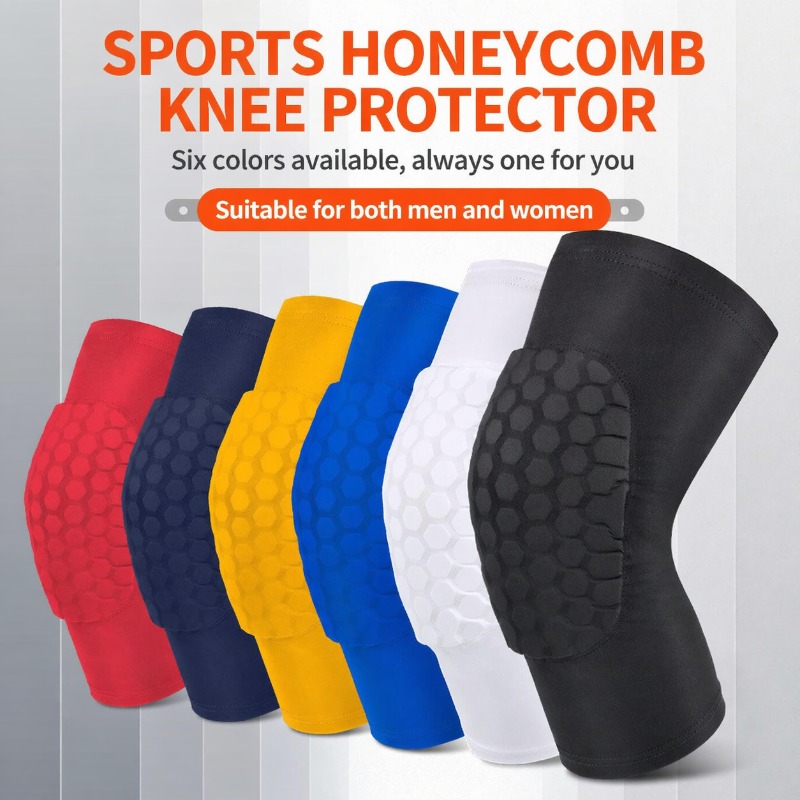 スポーツ用膝パッド、ハニカムデザインの男女兼用保護具、バスケ - Running Gear Knee のレビューと価格