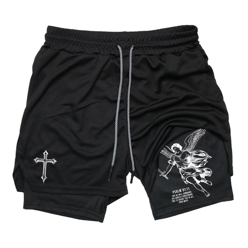 エンジェルクロスグラフィック2in1ワークアウトランニングシ - Running Gear For Men のレビューと価格