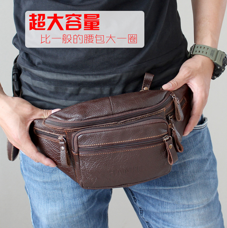 本物の牛革ウエストバッグ男性おかしいパックベルトバッグ電話ポ - Running Gear Kit のレビューと価格