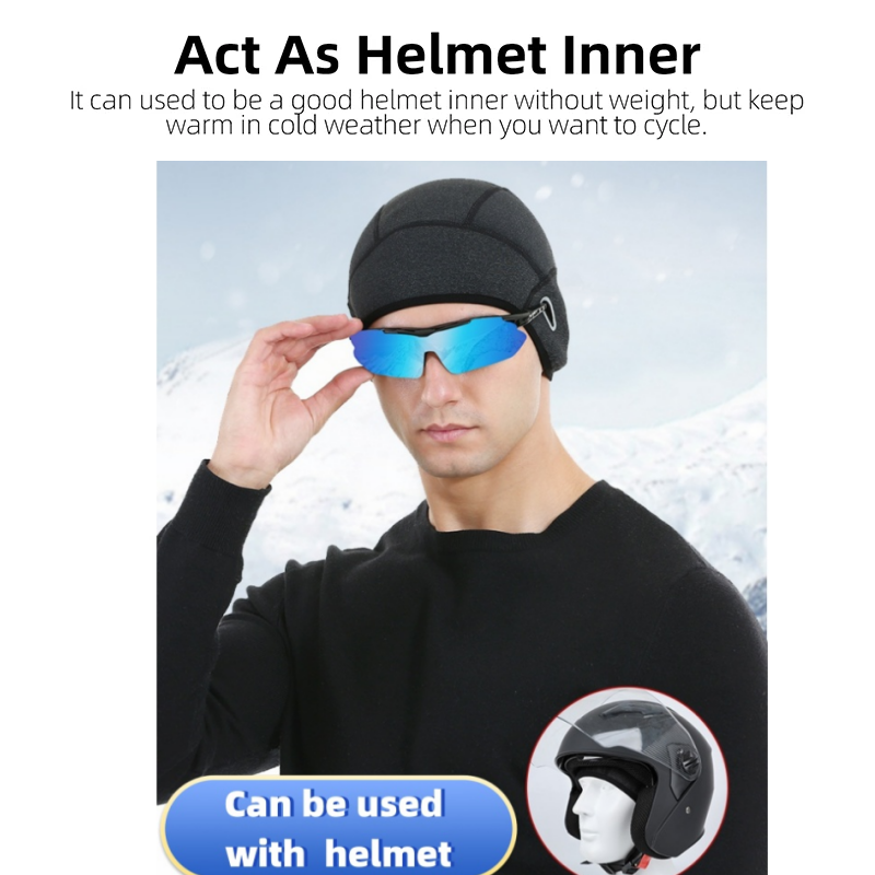 冬サイクリング暖かいキャップ MTB ヘルメットライナーフリ - Running Gear Hat のレビューと価格