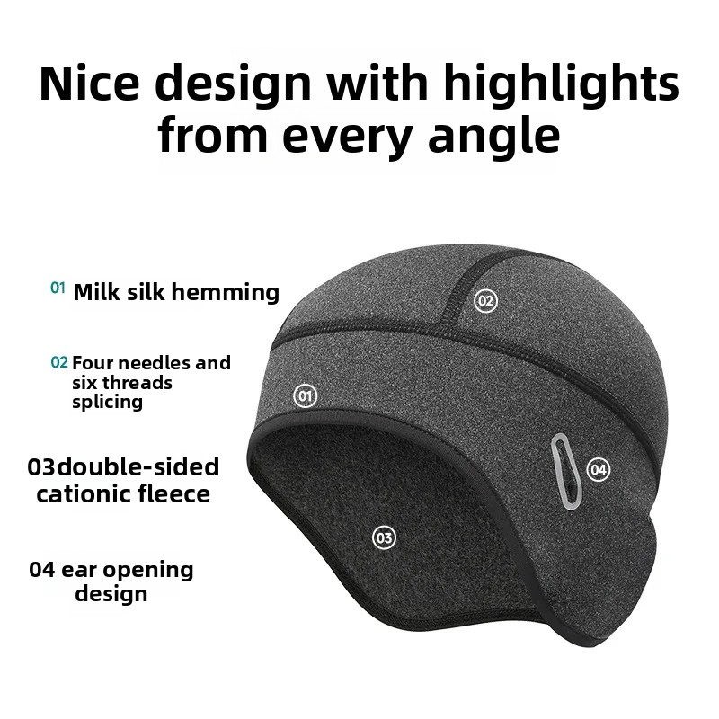 冬サイクリング暖かいキャップ MTB ヘルメットライナーフリ - Running Gear Hat のレビューと価格