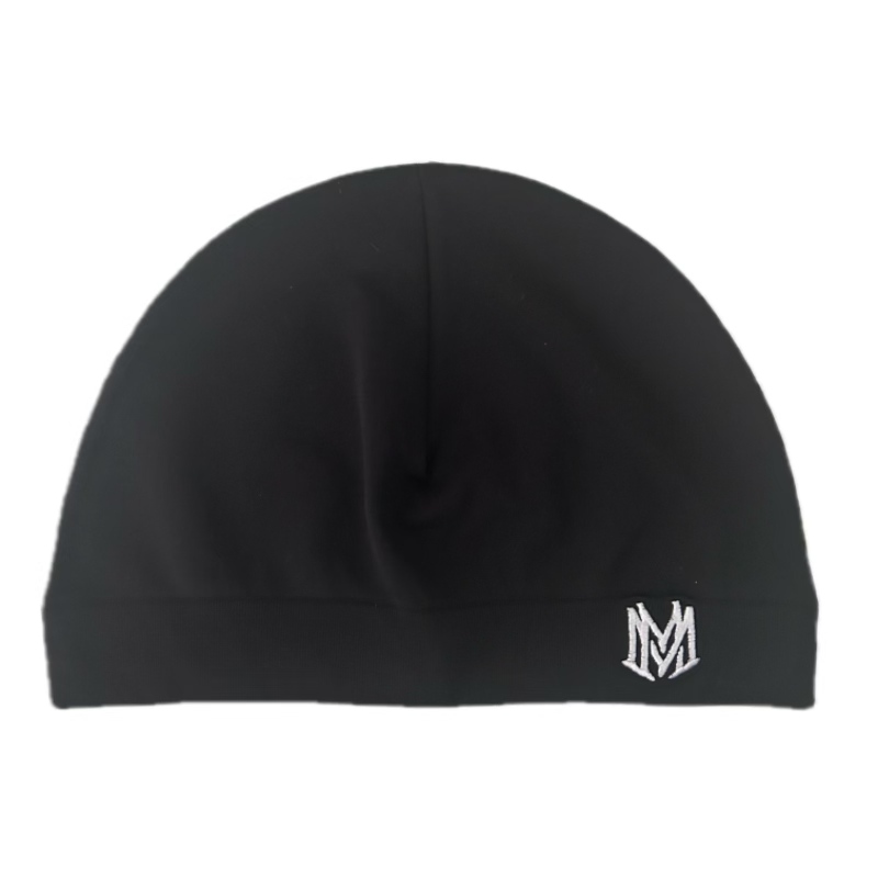 文字 M 刺繍スカルキャップ薄型ストレッチビーニー帽子男性女 - Running Gear Hat のレビューと価格