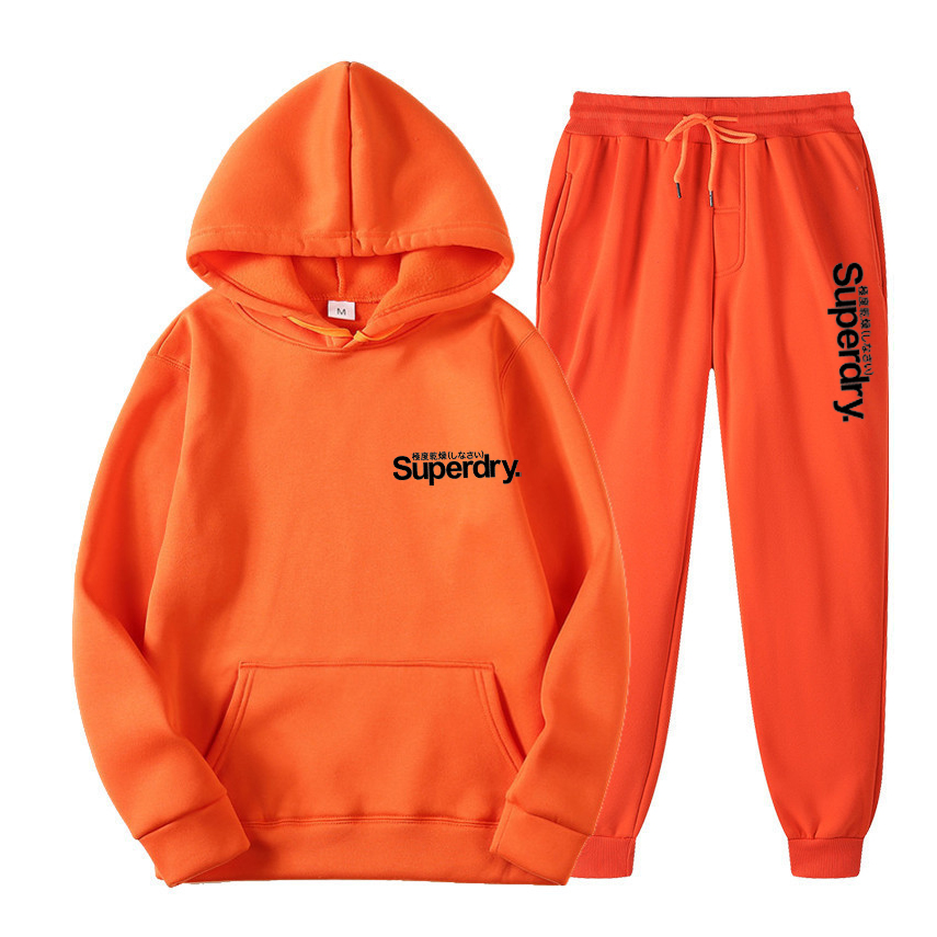 メンズスポーツウェアセータースーツ パーカー+パンツ スポー - Running Gear For Men のレビューと価格