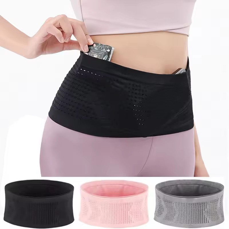 シームレスな目に見えないランニングウエストベルトバッグジムバ - Running Gear Kit のレビューと価格
