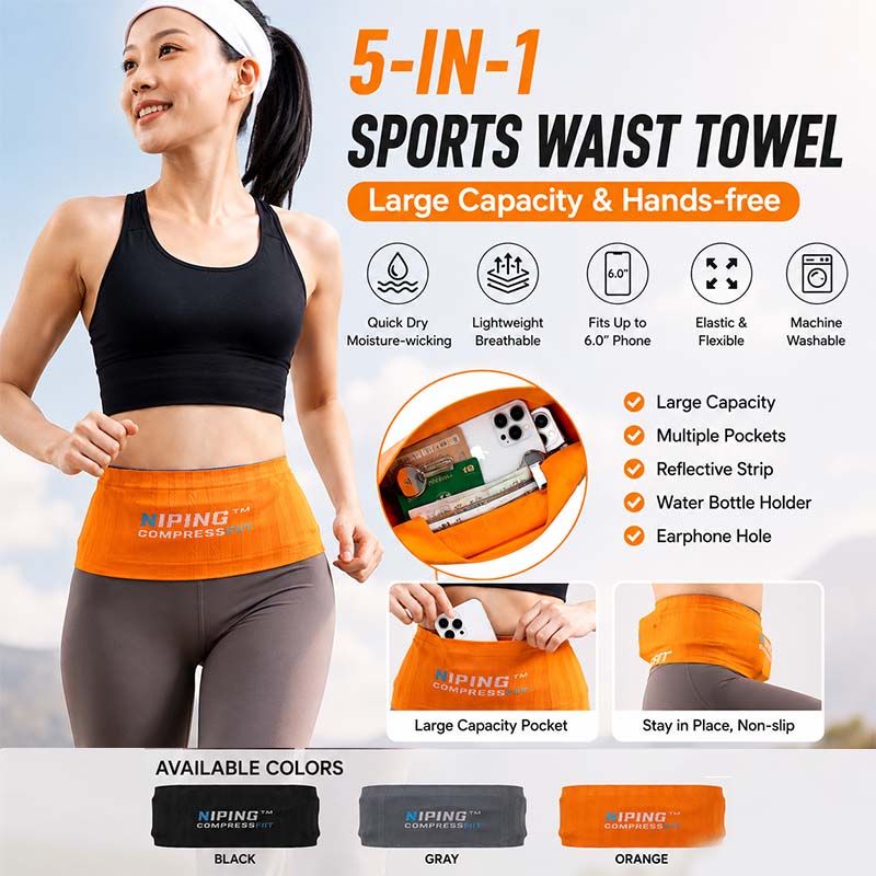 ランニングウエストバンド目に見えない滑り止め電話ホルダーマル - Running Gear Kit のレビューと価格