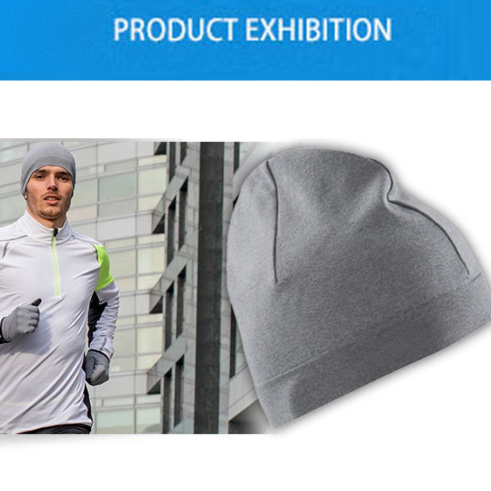 スカルキャップ冬用ランニングハットウォーマーソリッドカラース - Running Gear Hat のレビューと価格
