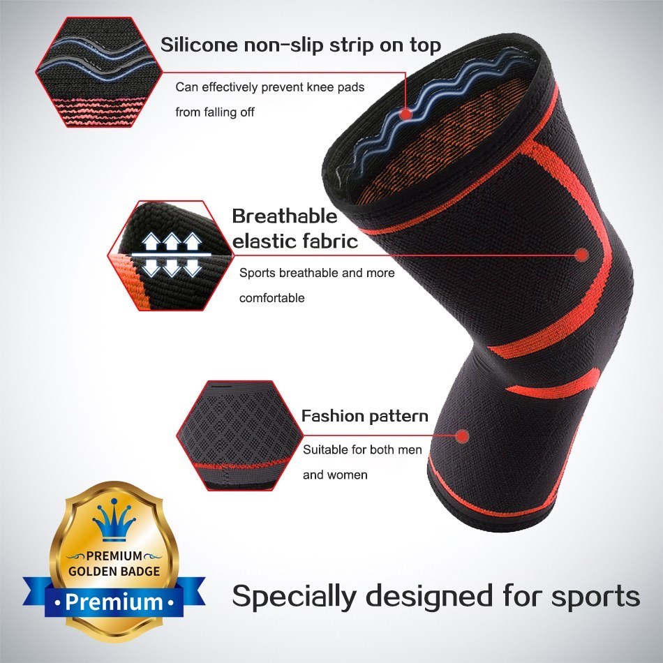 Wosweair-伸縮性のあるニーパッド,ナイロン,フィット - Running Gear Knee のレビューと価格