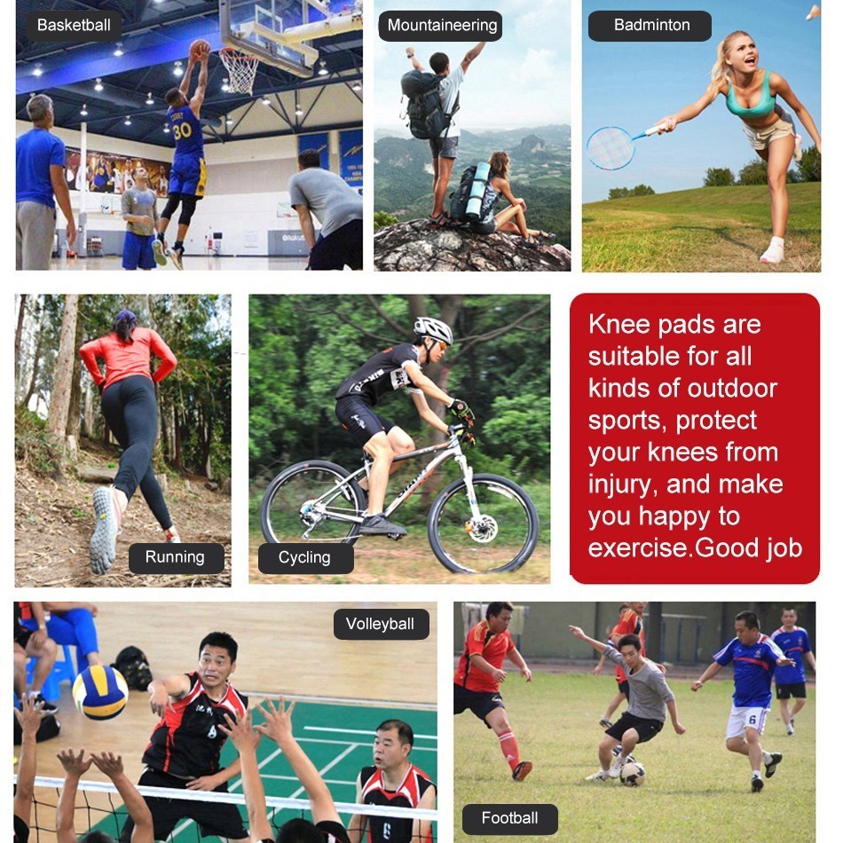 Wosweair-伸縮性のあるニーパッド,ナイロン,フィット - Running Gear Knee のレビューと価格