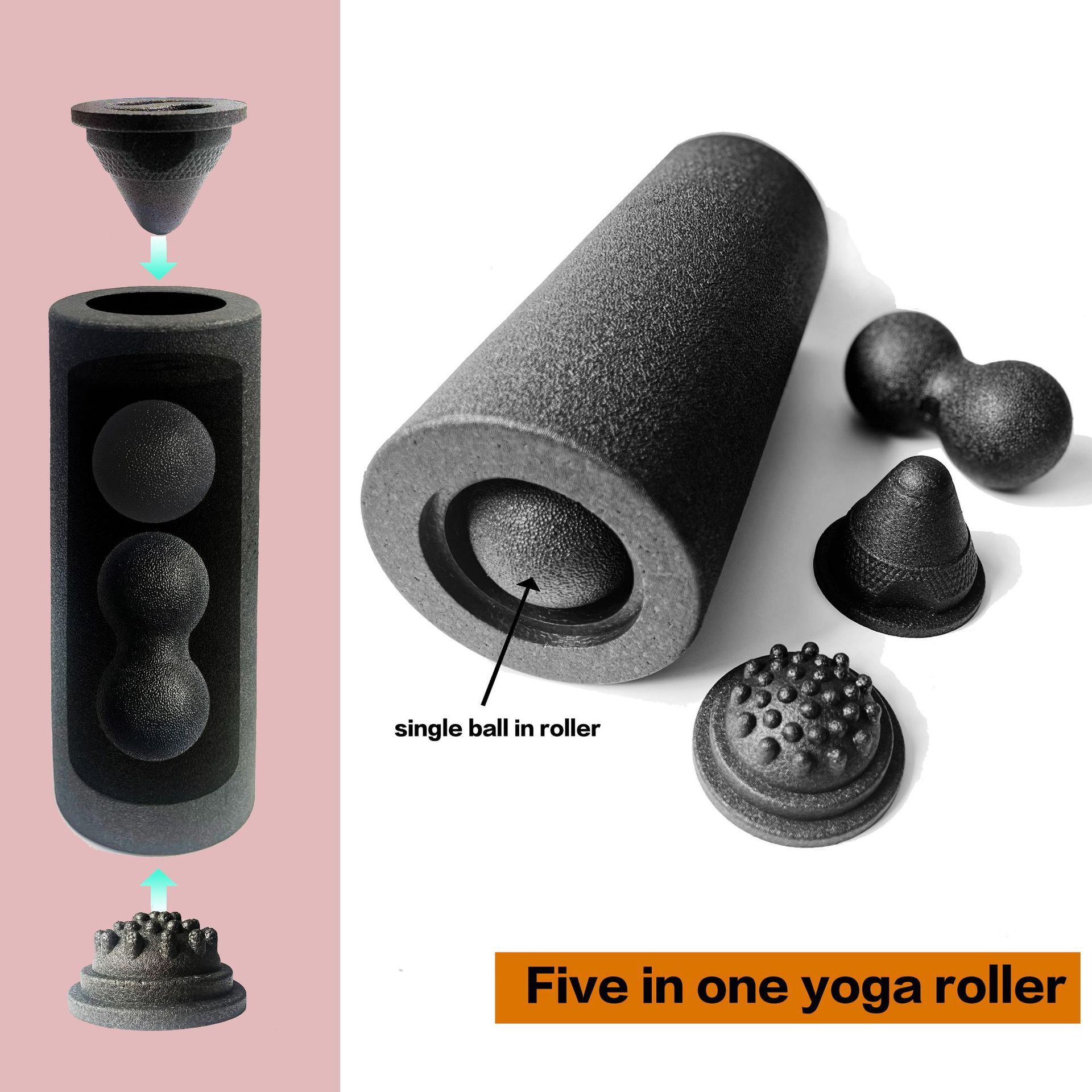 5-in-1筋膜ローラーセット 筋肉回復セット-振動フォーム - Muscle Roller Stick のレビューと価格